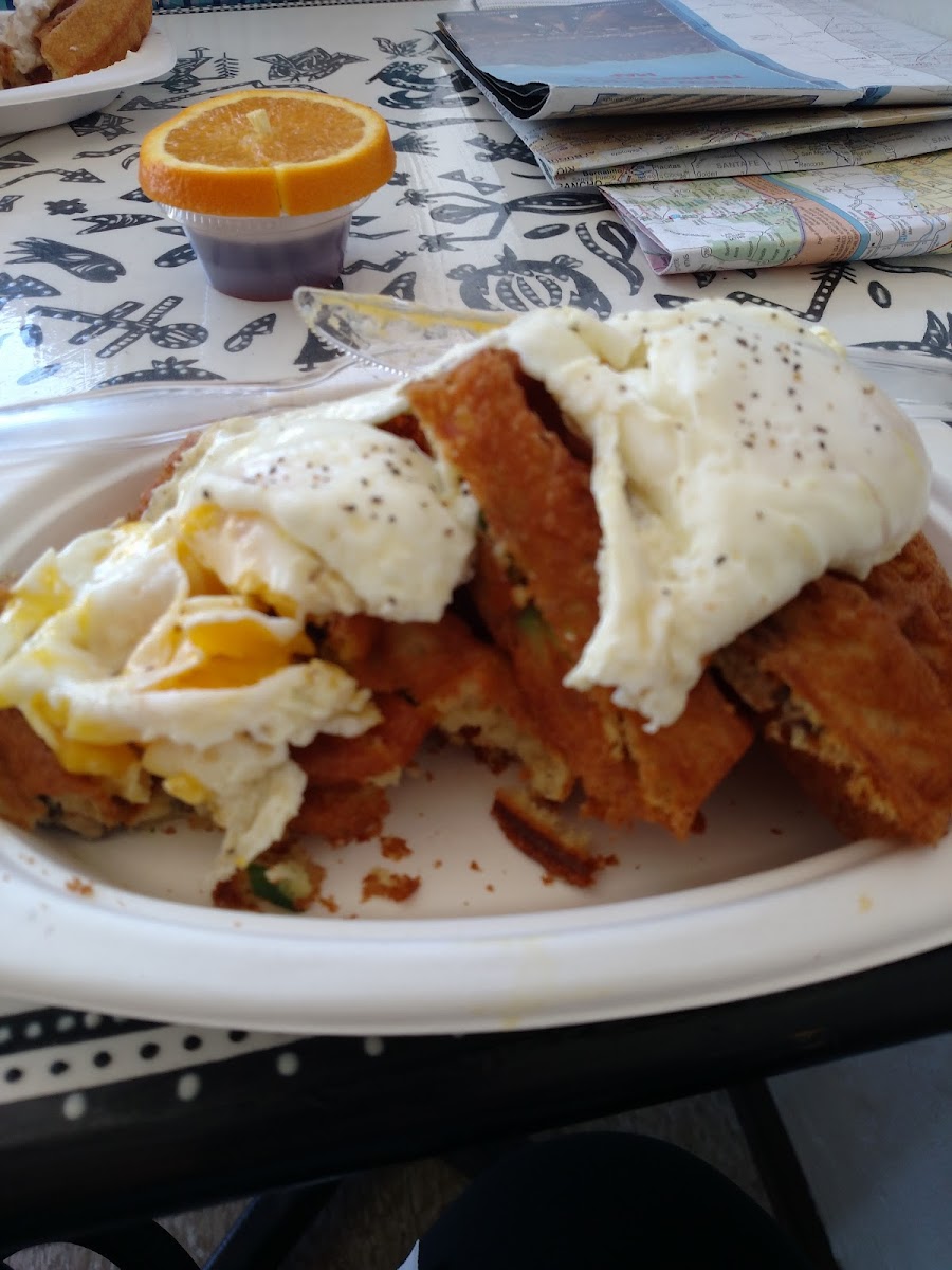 A savory breakfast plate at Passion Pie Cafe